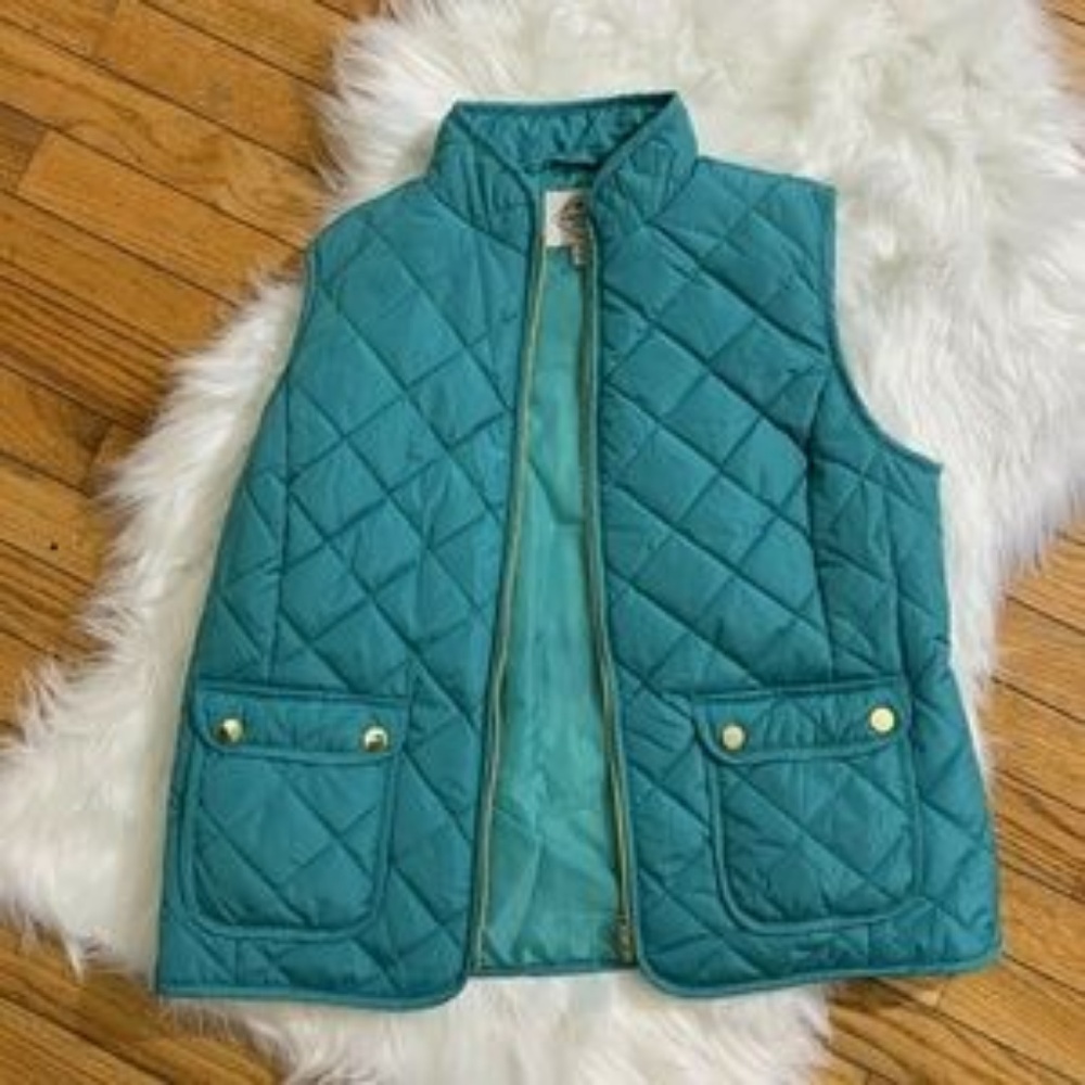 Women’s St Johns Bay Blue Puffer Vest Zippered - Picture 4 of 7